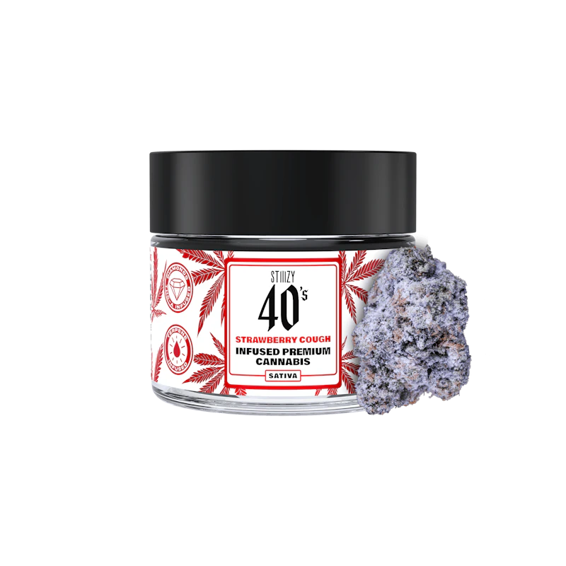 STIIIZY - STRAWBERRY COUGH - 3.5G 40's Infused Flower Jar, Flower
