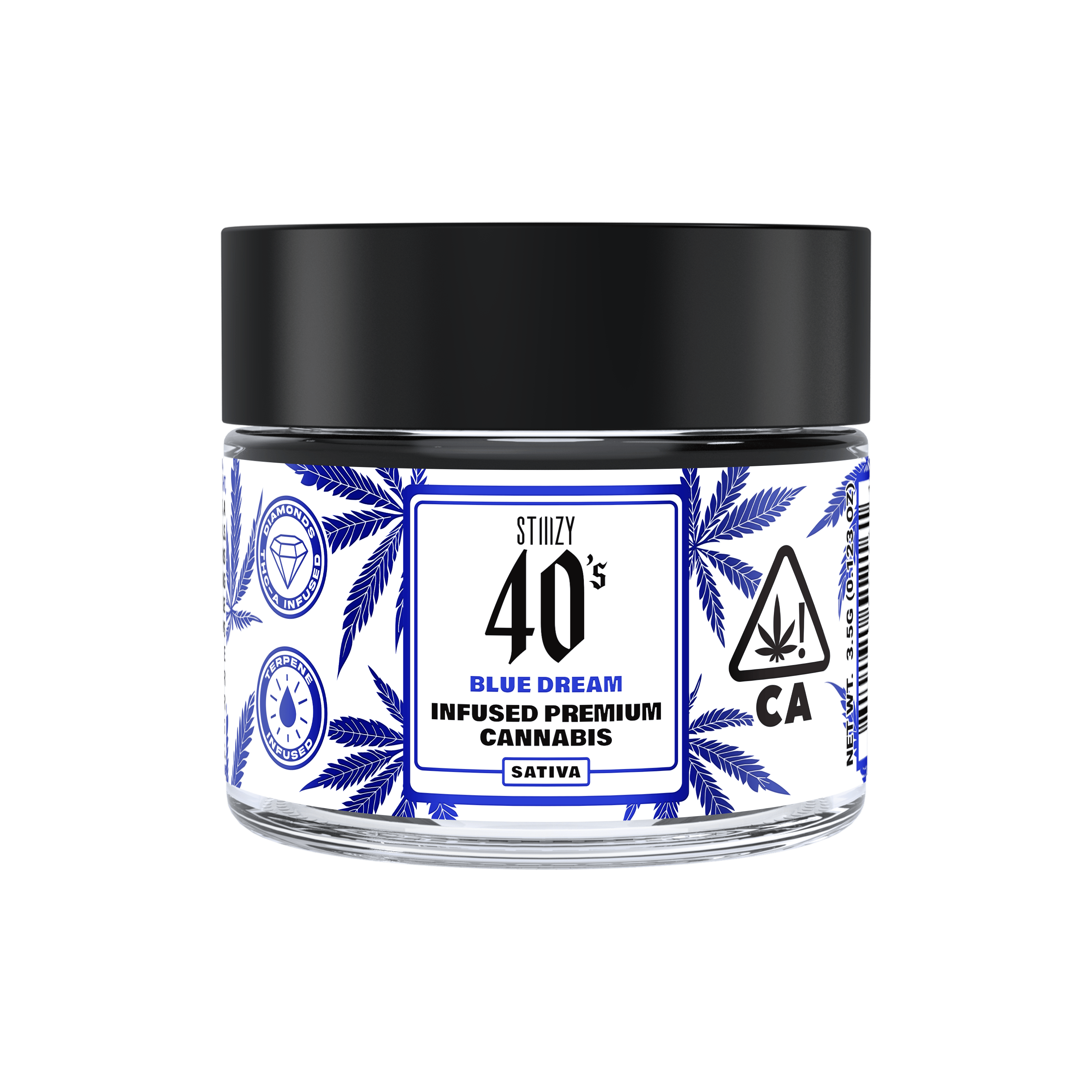 STIIIZY - BLUE DREAM - 3.5G 40's Infused Flower Jar — Flower