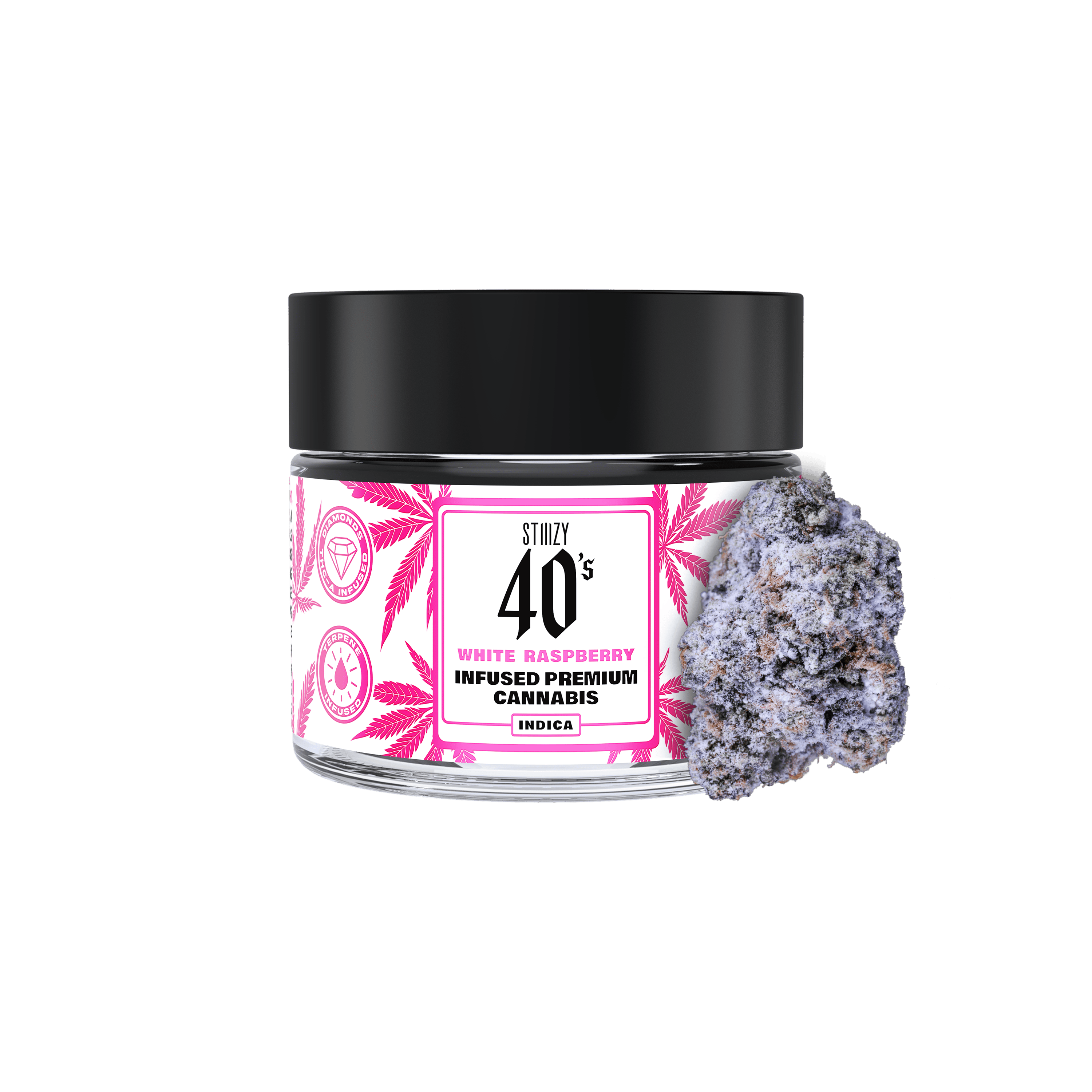 WHITE RASPBERRY - 3.5G 40's Infused Flower Jar - STIIIZY