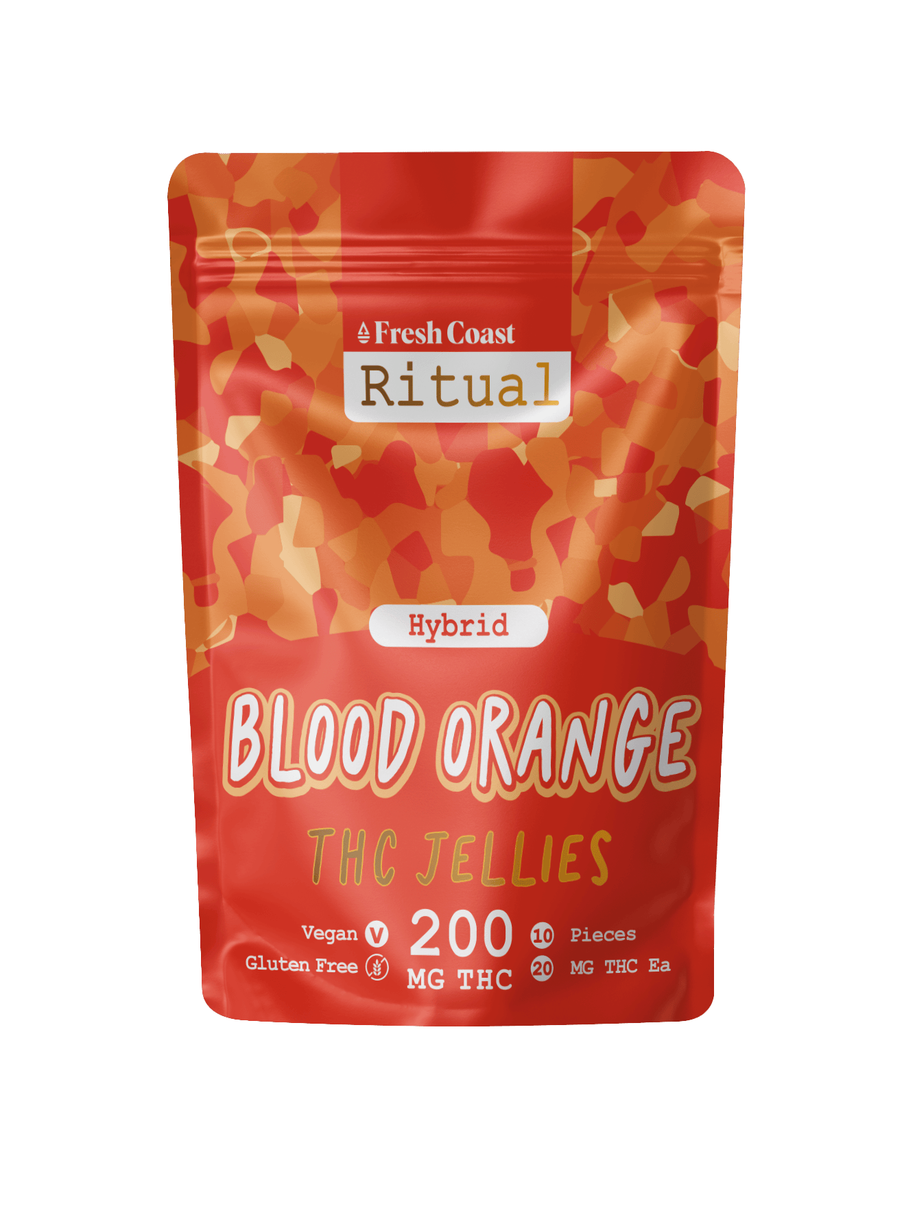 Fresh Coast | Blood Orange | Ritual 200mg Vegan Jellies | Hybrid