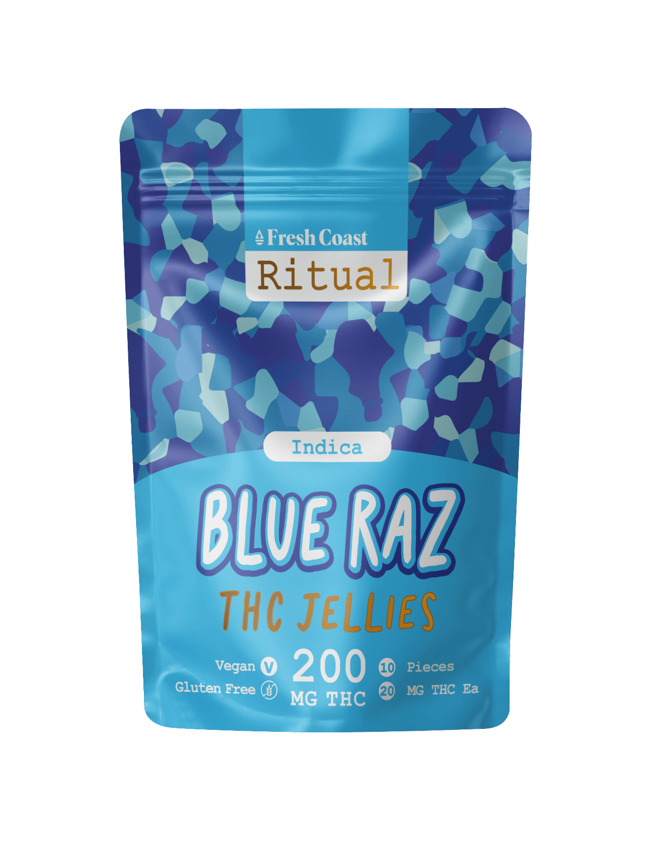 Fresh Coast | Blue Raz | Ritual 200mg Vegan Jellies | Indica by Fresh Coast