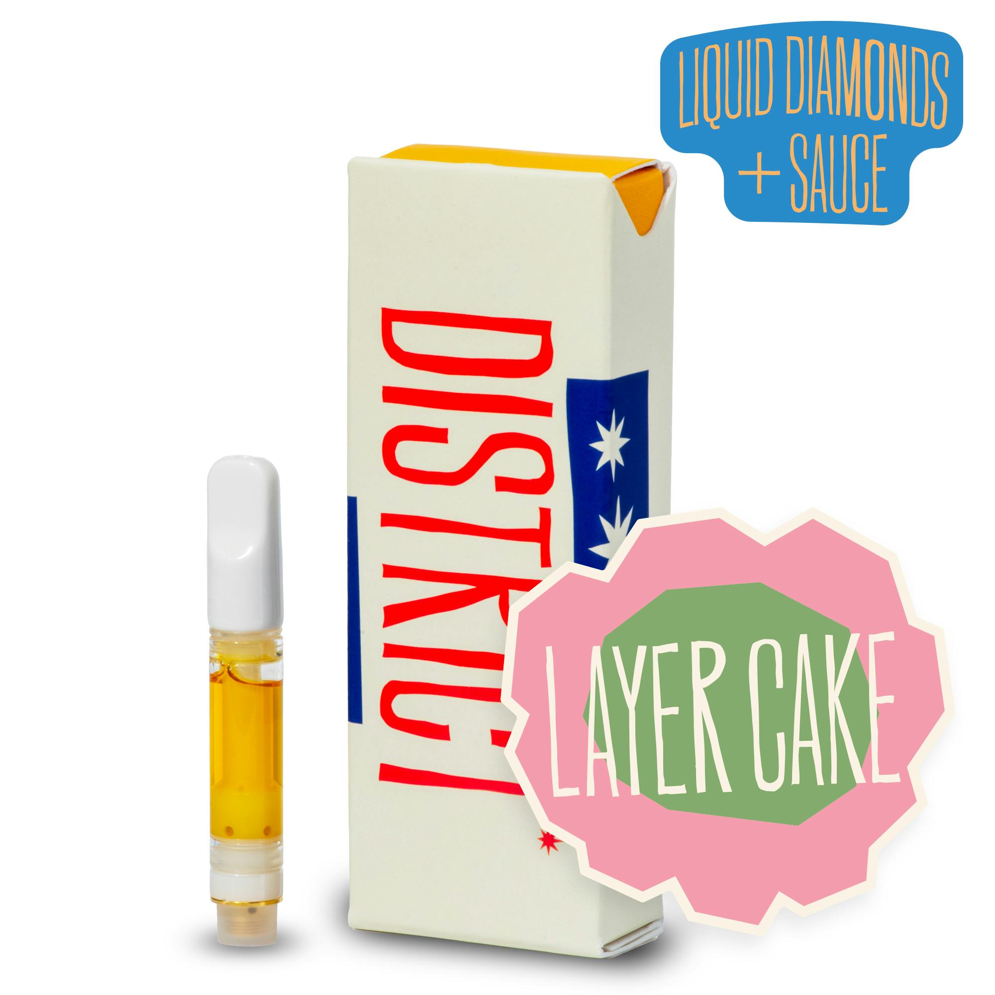 Layer Cake Liquid Diamonds and Sauce Cartridge by District Cannabis