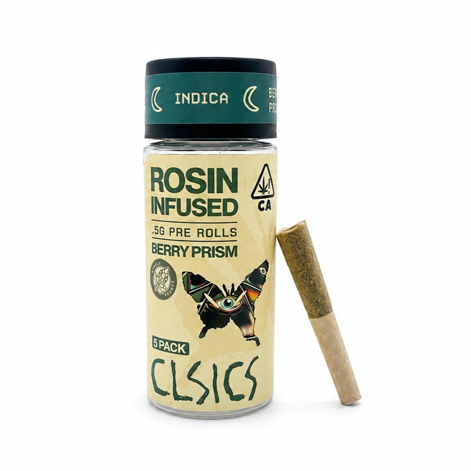 CLSICS Rosin & Rosin Infused Pre Rolls — Berry Prism - Joints - Each