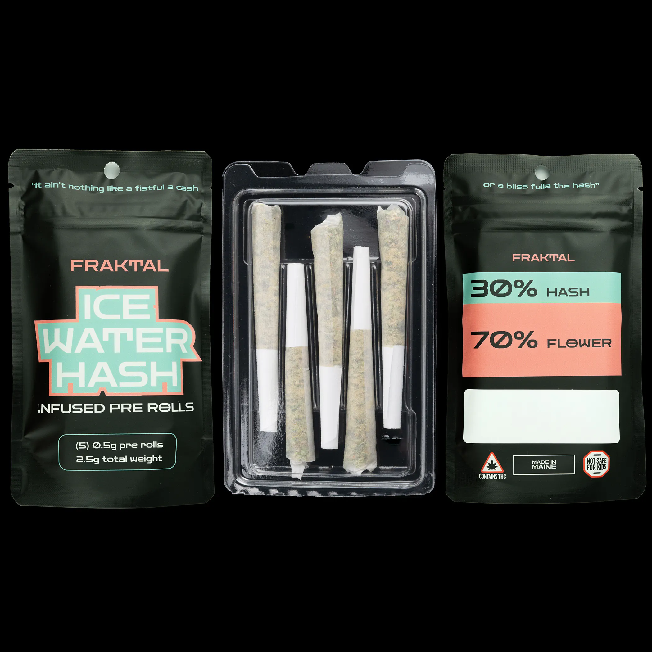 FRAKTAL - Sour Banana Sherb + Mac 1 | Hash Infused Pre Roll 5 Pack | FRAKTAL Main Image