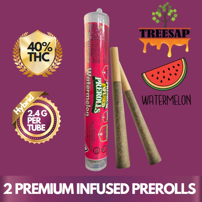 Treesap Infused Pre-Roll Watermelon - 2.4g Per Tube (Sativa)