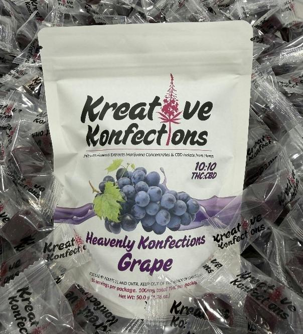 Grape Heavenly Konfections | Hybrid | 100mg | 10pk at Alaskan Grown Cannabis