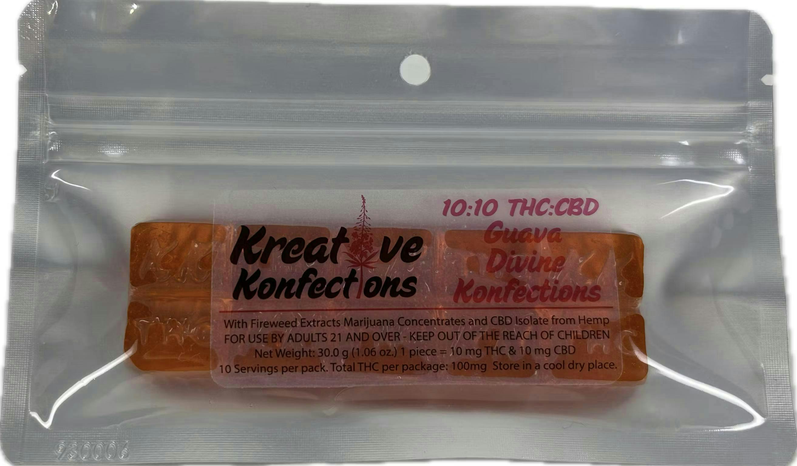 Guava Divine Konfections | Sativa | 100mg | 10pk