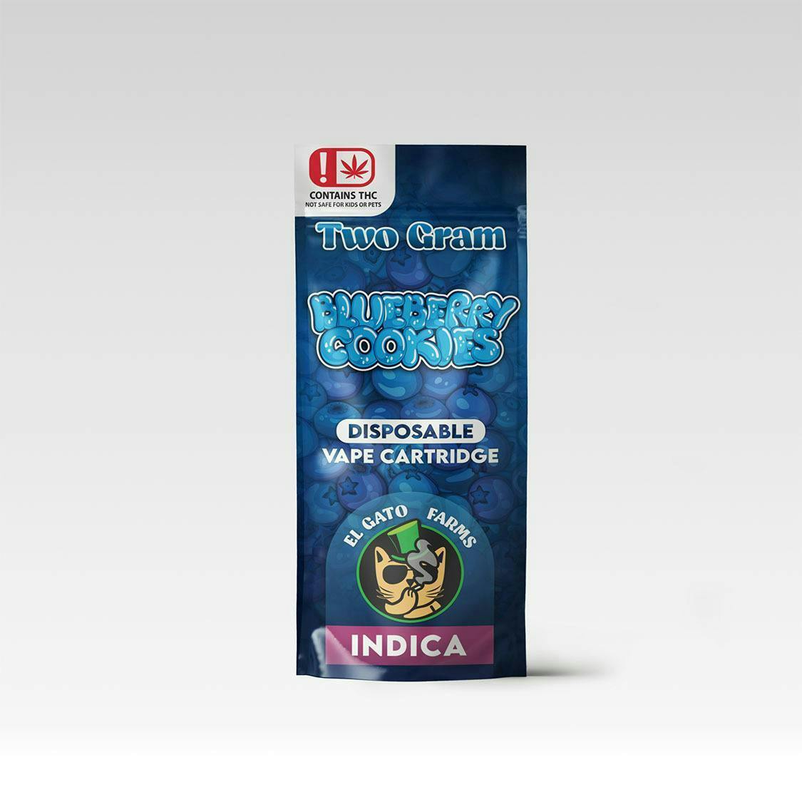 El Gato 2g Disposable Vape - Blueberry Cookies - Kush Gardens