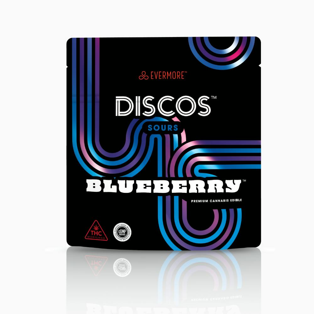 10MG Sour Blueberry Discos by Evermore Cannabis Company