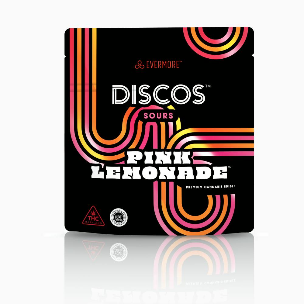 10MG Sour Pink Lemonade Discos by Evermore Cannabis Company