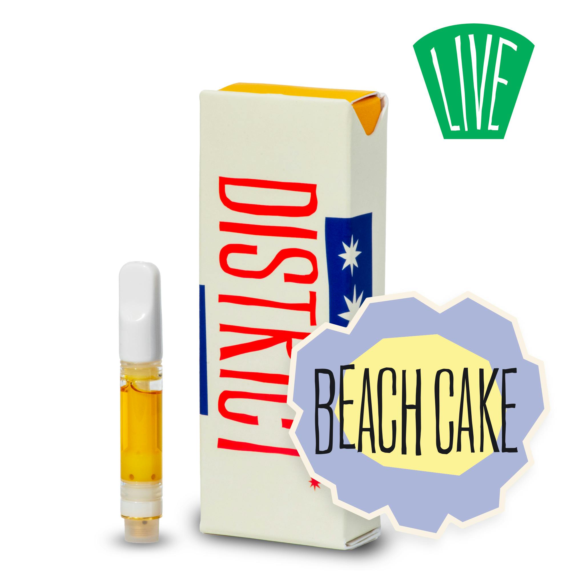 Beach Cake Live Resin Vape Cart by District Cannabis