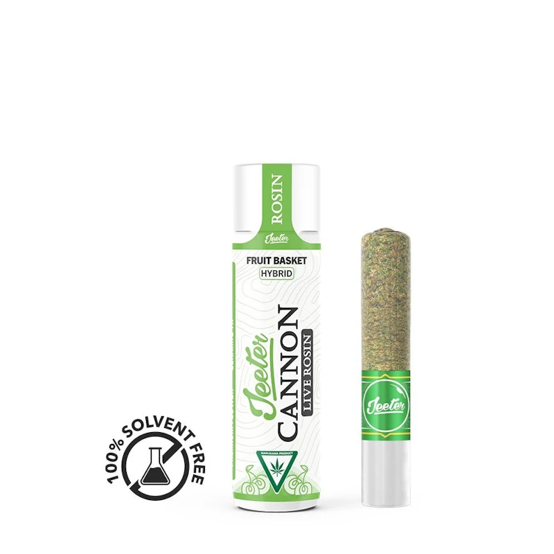 Jeeter Fruit Basket · Live Rosin Cannon · Infused Joint · 1.3g, Infused Pre-Rolls