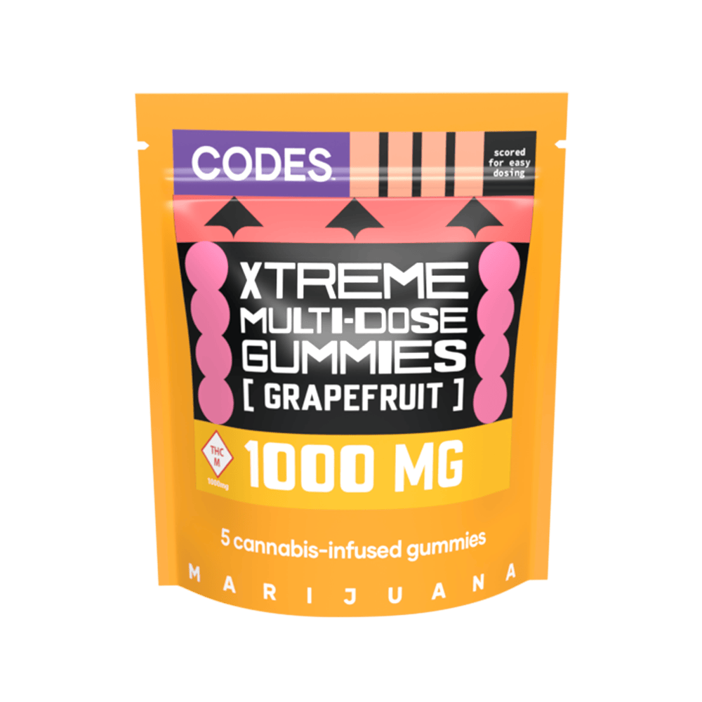 Codes: Xtreme Gummies | Grapefruit | 1000mg | 5pk