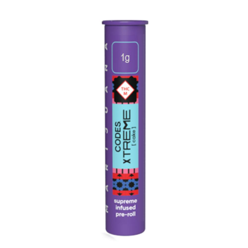 Codes: Infused Pre-Roll | Cake x Dosilato | Xtreme J's | 1g