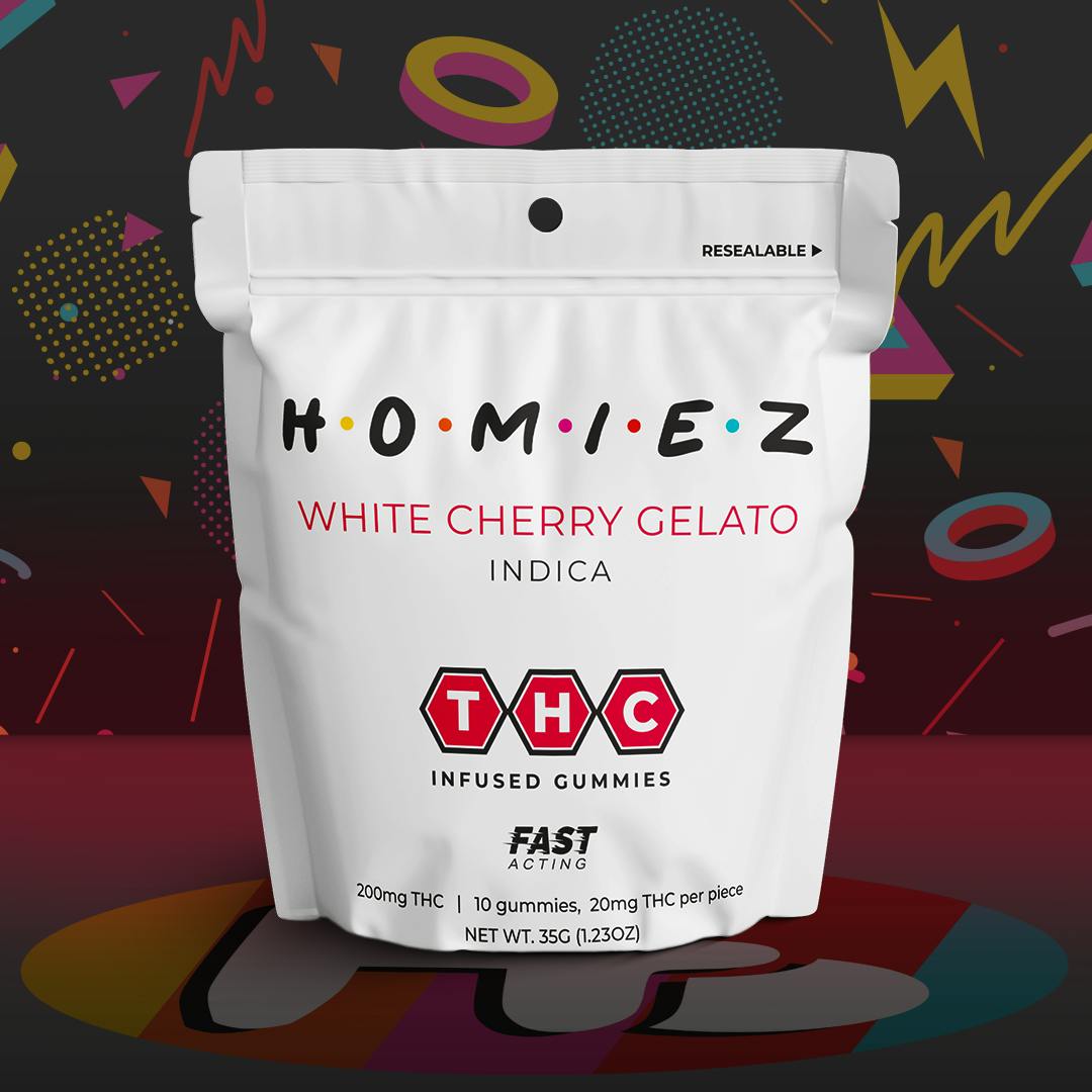 HOMIEZ | Gummies 200mg | White Cherry Gelato by HOMIEZ