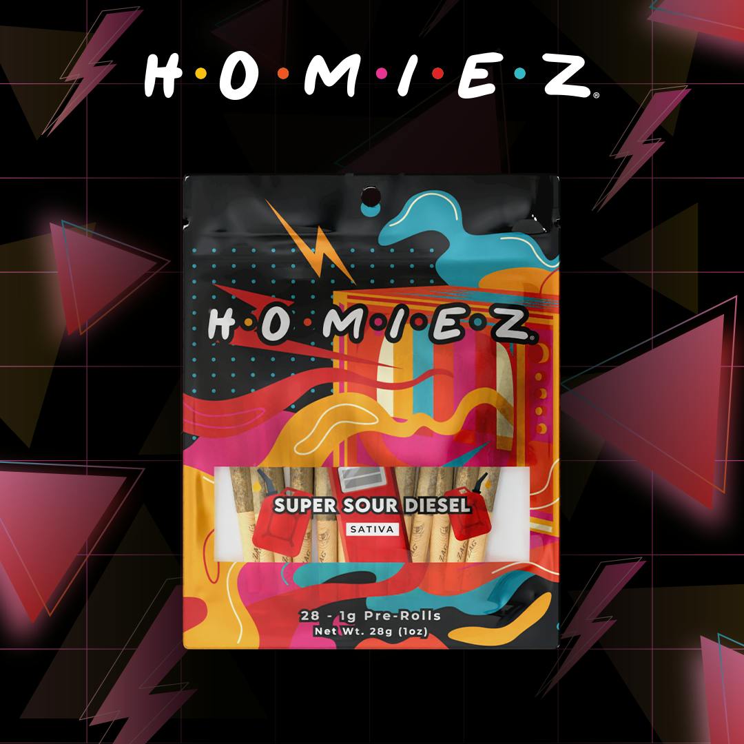 HOMIEZ | 28 Pack Pre-Rolls | Super Sour Diesel by HOMIEZ