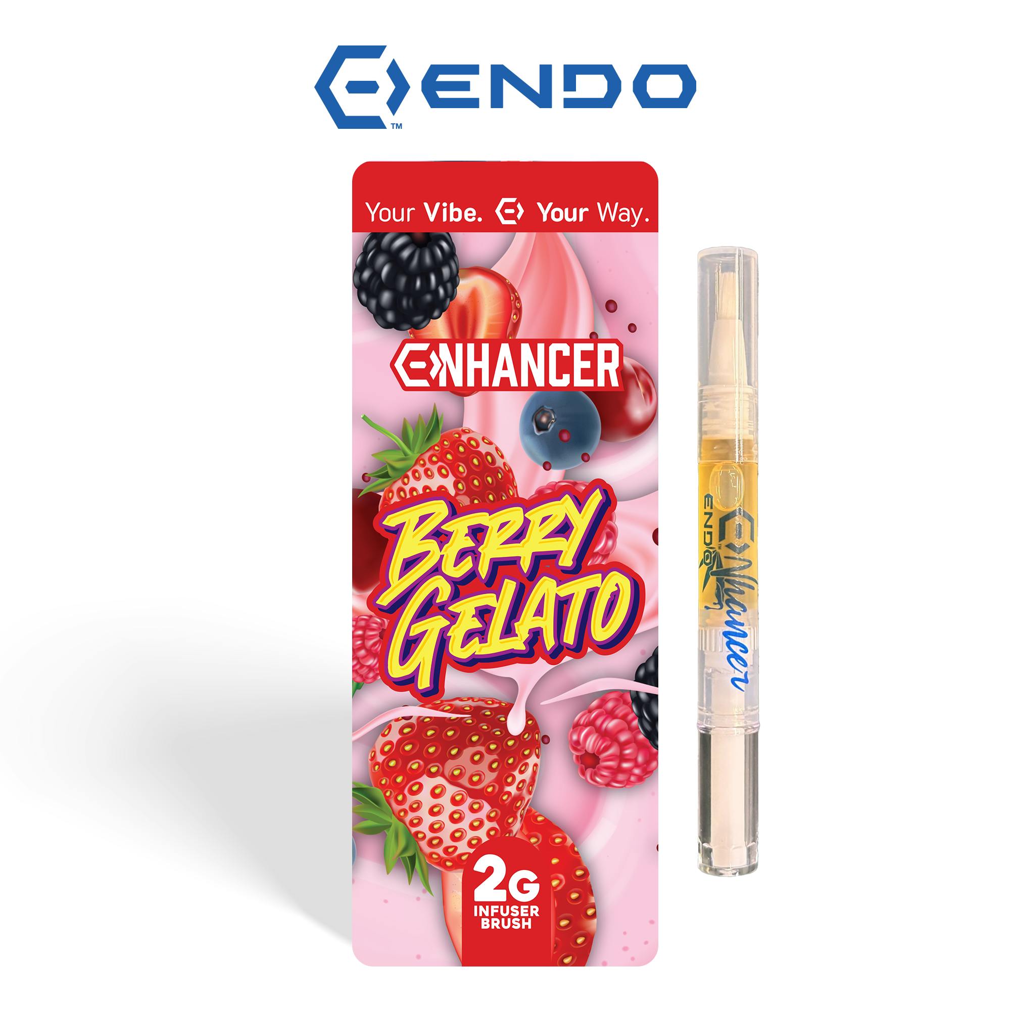 ENDO ENHANCER BALLER BRUSH 2G INSTANT INFUSER BERRY GELATO