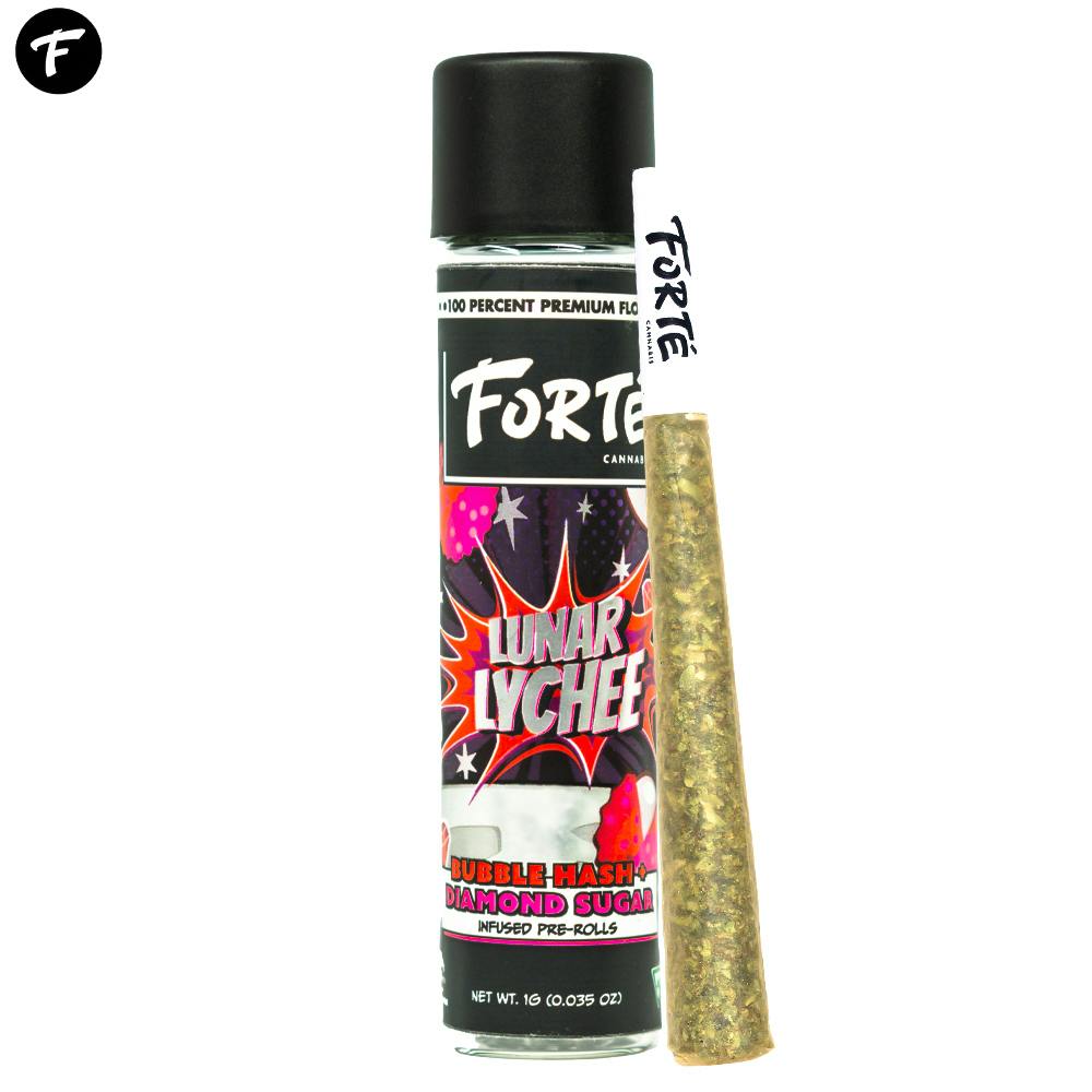 Forte' Bubble Hash x Diamond Sugar Infused Pre Rolls Lunar Lychee 1g