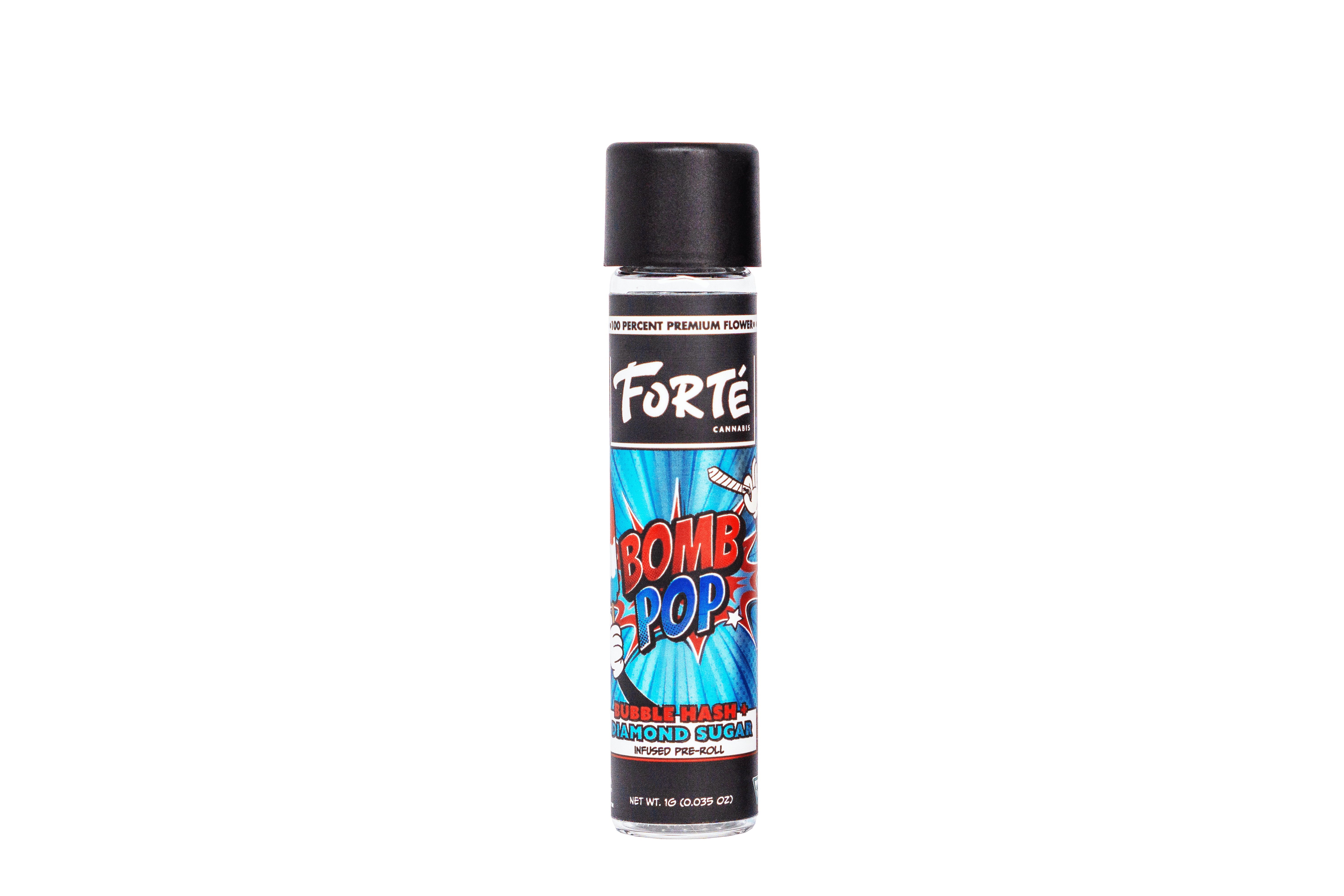 Forte' Bubble Hash x Diamond Sugar Infused Pre Roll Single Bomb Pop 1g