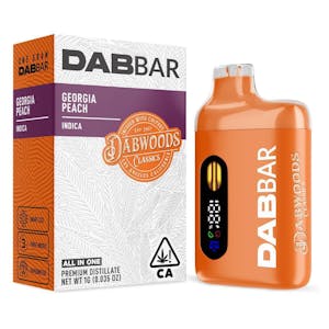 DABWOODS - DABWOODS DABBAR 2.0 DISTILLATE 1G GEORGIA PEACH