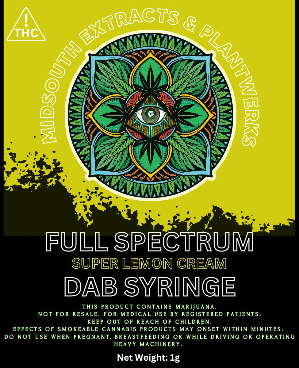 Super Lemon Cream | Full Spectrum Syringe Concentrate | 1g