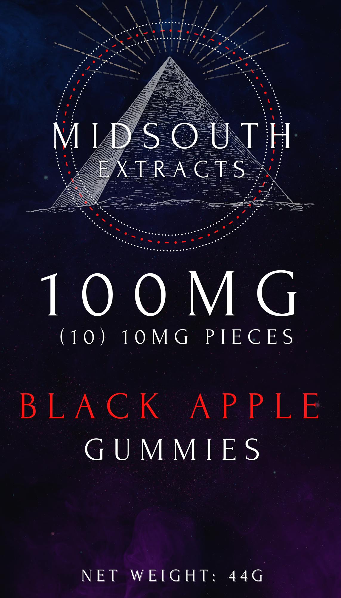 Black Apple Gummies | 100mg | 10ct | 10mg/ea