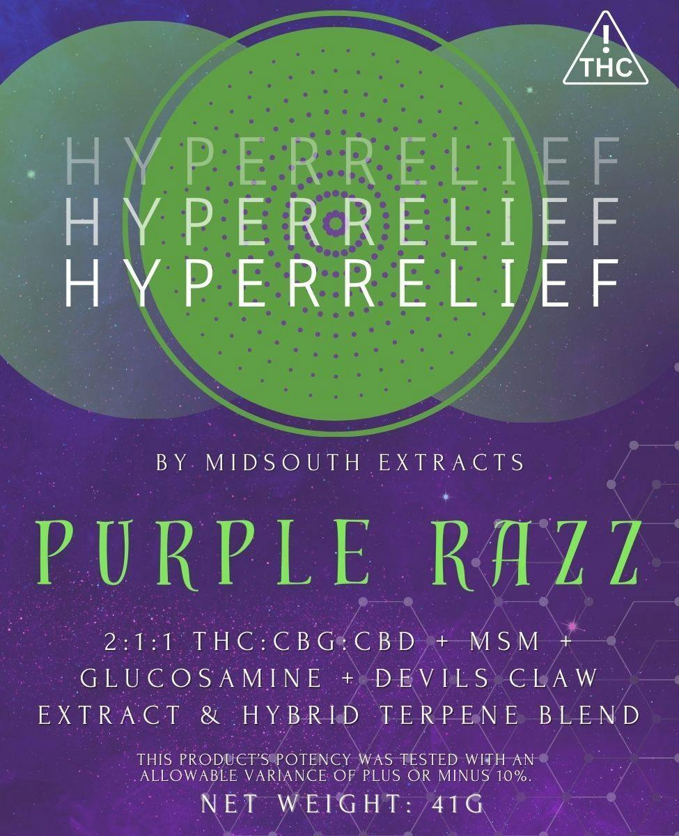 Gummies - Hyper Relief - 100mg - Purple Razz at DABBS Cannabis Dispensary