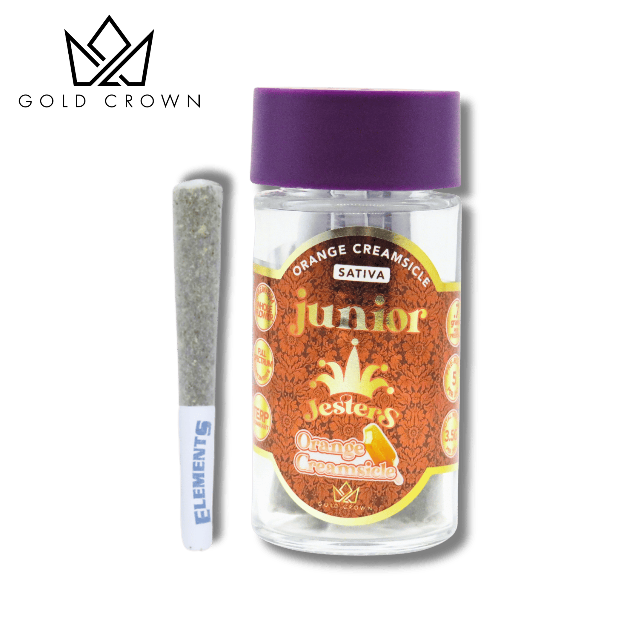 Royal Junior Jesters | Orange Creamsicle | Infused Joints | 0.7g each | 5pk by Gold Crown