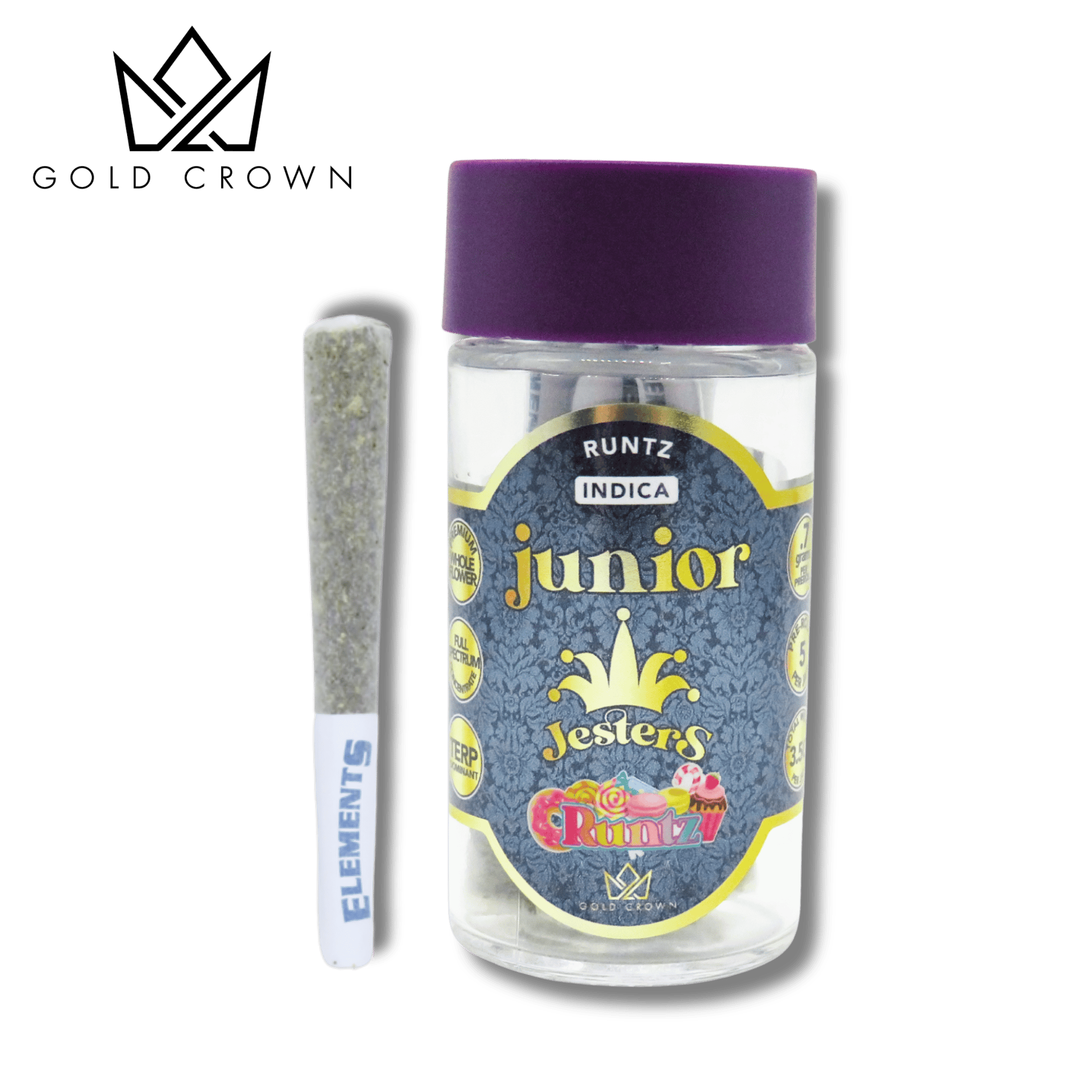 Royal Junior Jesters | Runtz | Infused Joints | 0.7g each | 5pk by Gold Crown