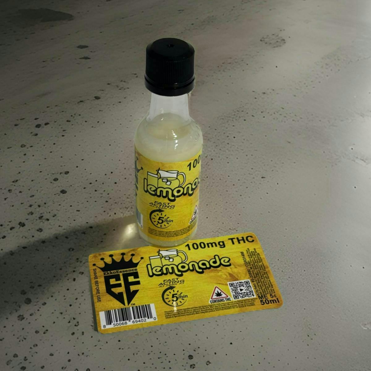 EkkoEssence | Lemonade Infused Shot | Non-carbonated | 100mg | 50mL