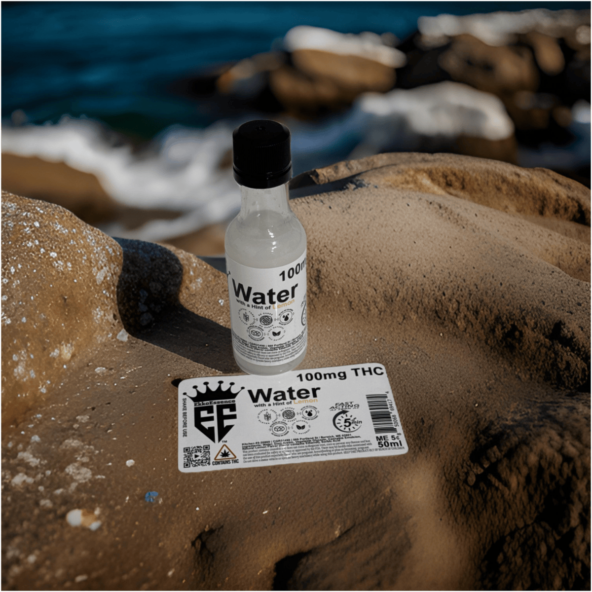 EkkoEssence | Lemon Water Infused Shot | Non-carbonated | 100mg | 50mL at Mend North Cannabis