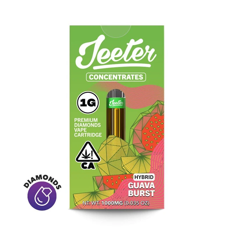 Jeeter Guava Burst · Premium Diamonds Cartridge · 1g, Cartridges
