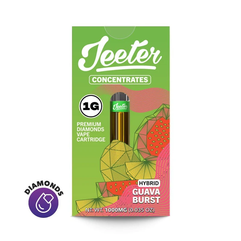 Jeeter Guava Burst · Premium Diamonds Cartridge · 1g, Cartridges