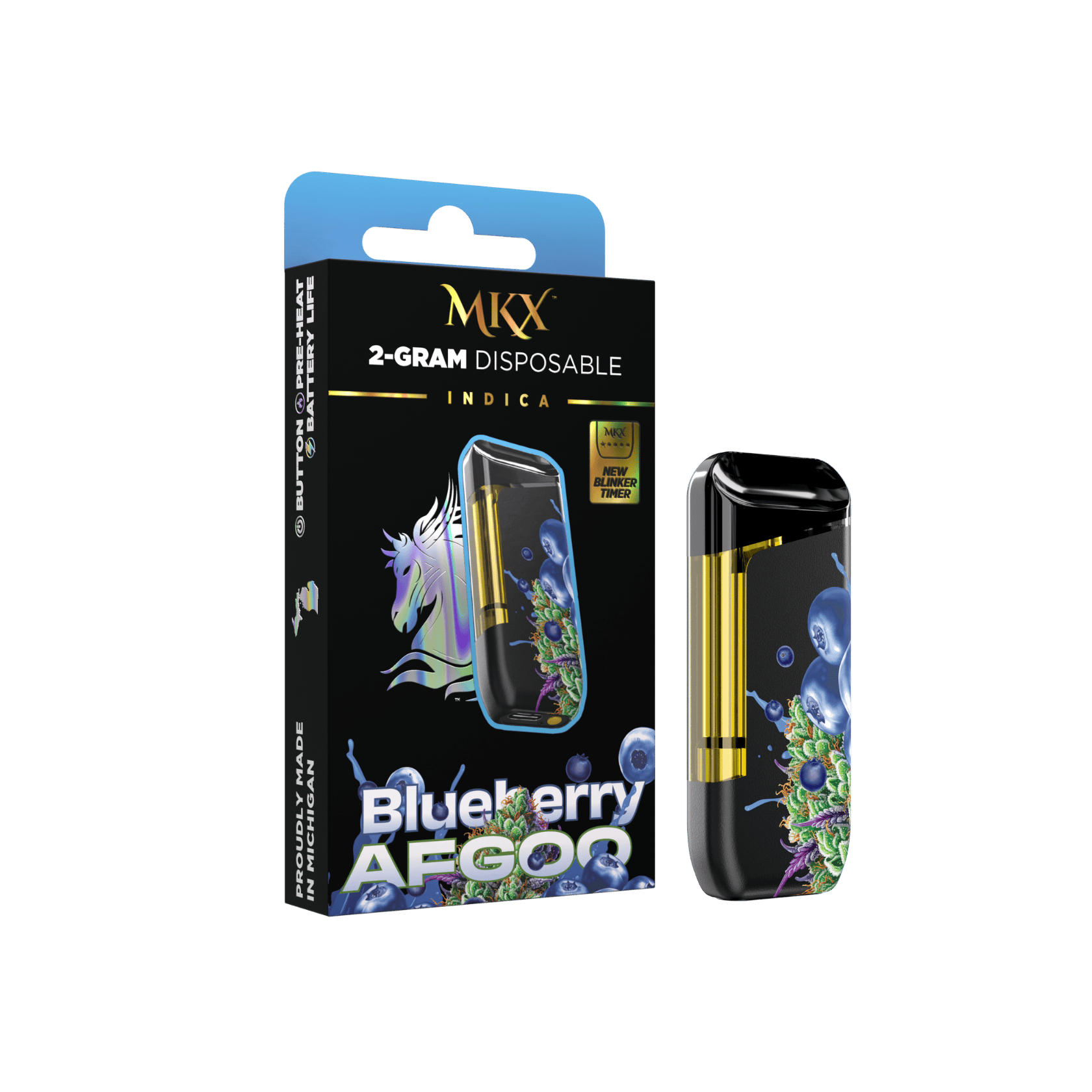 Blueberry Afgoo | Disposable | 2g by MKX Oil Co