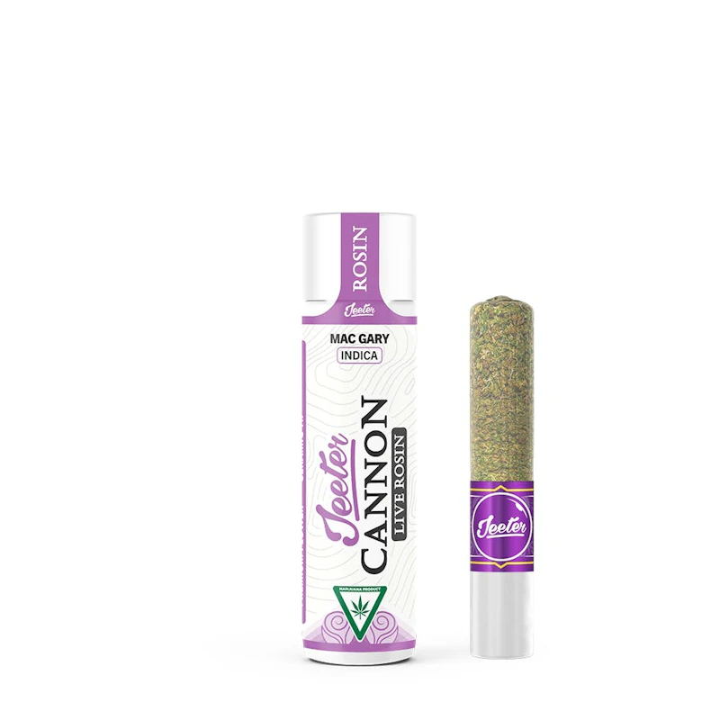 Jeeter MAC Gary · Live Rosin Cannon · Infused Joint · 1.3g, Infused Pre-Rolls