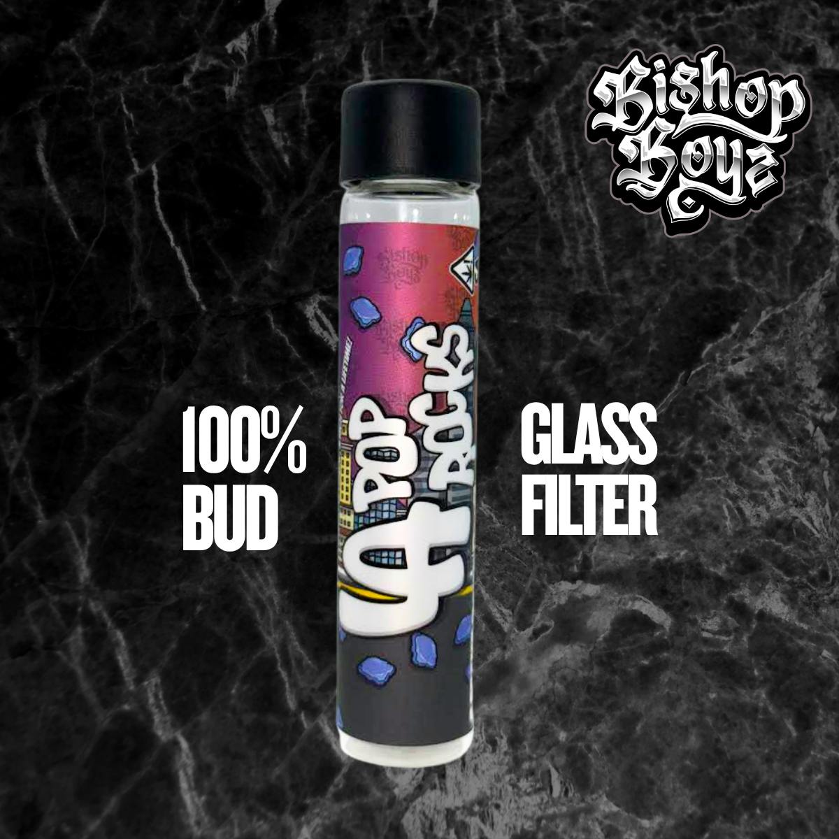 Bishop Boyz 2g All Bud Preroll w/ Glass Tip LA Pop Rocks