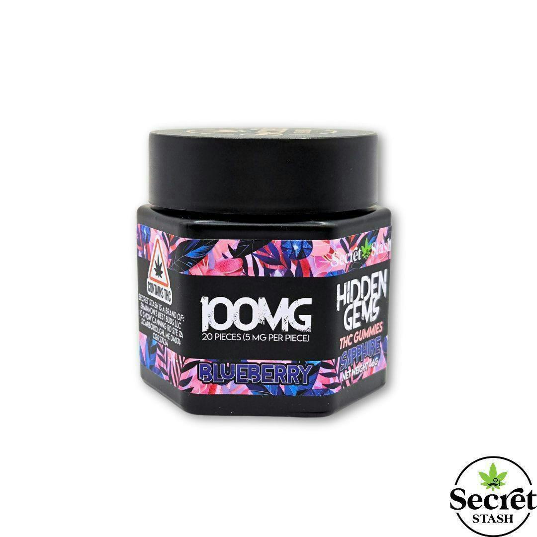 Hidden Gems | THC | Blueberry | 100mg by Secret Stash