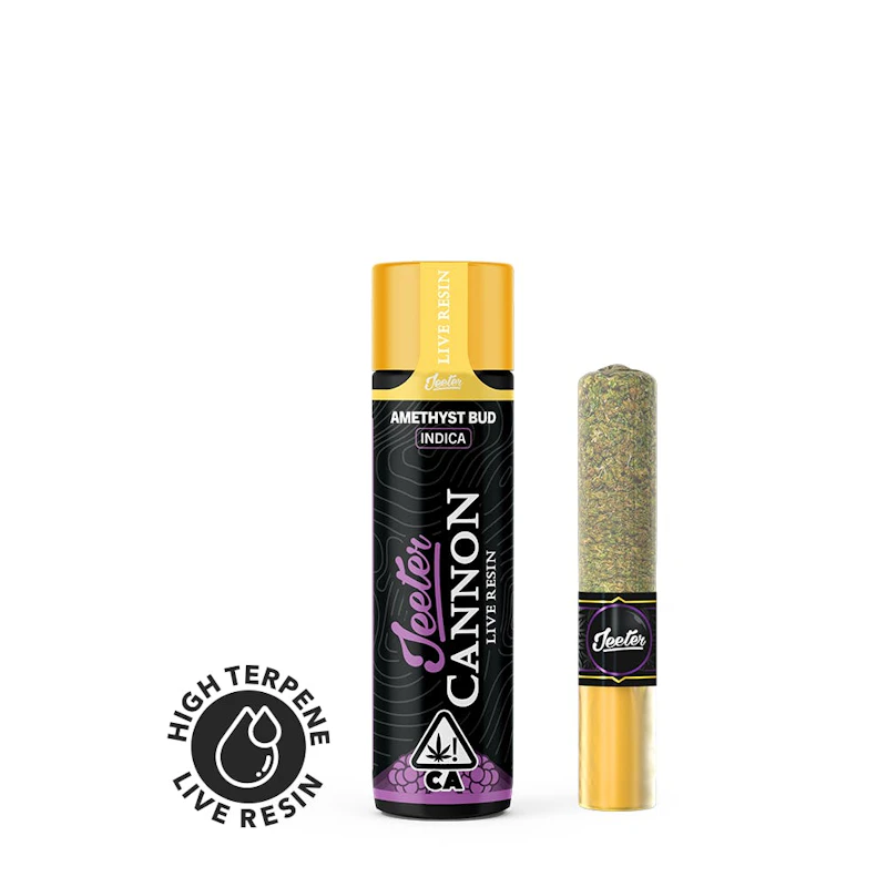 Jeeter Amethyst Bud · Live Resin Cannon · Infused Joint · 1.3g, Infused Pre-Rolls