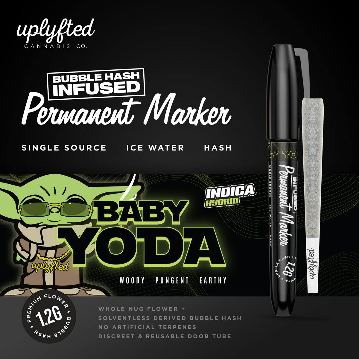 Permanent Marker x Baby Yoda | Bubble-Hash Infused Joint | 1.2g