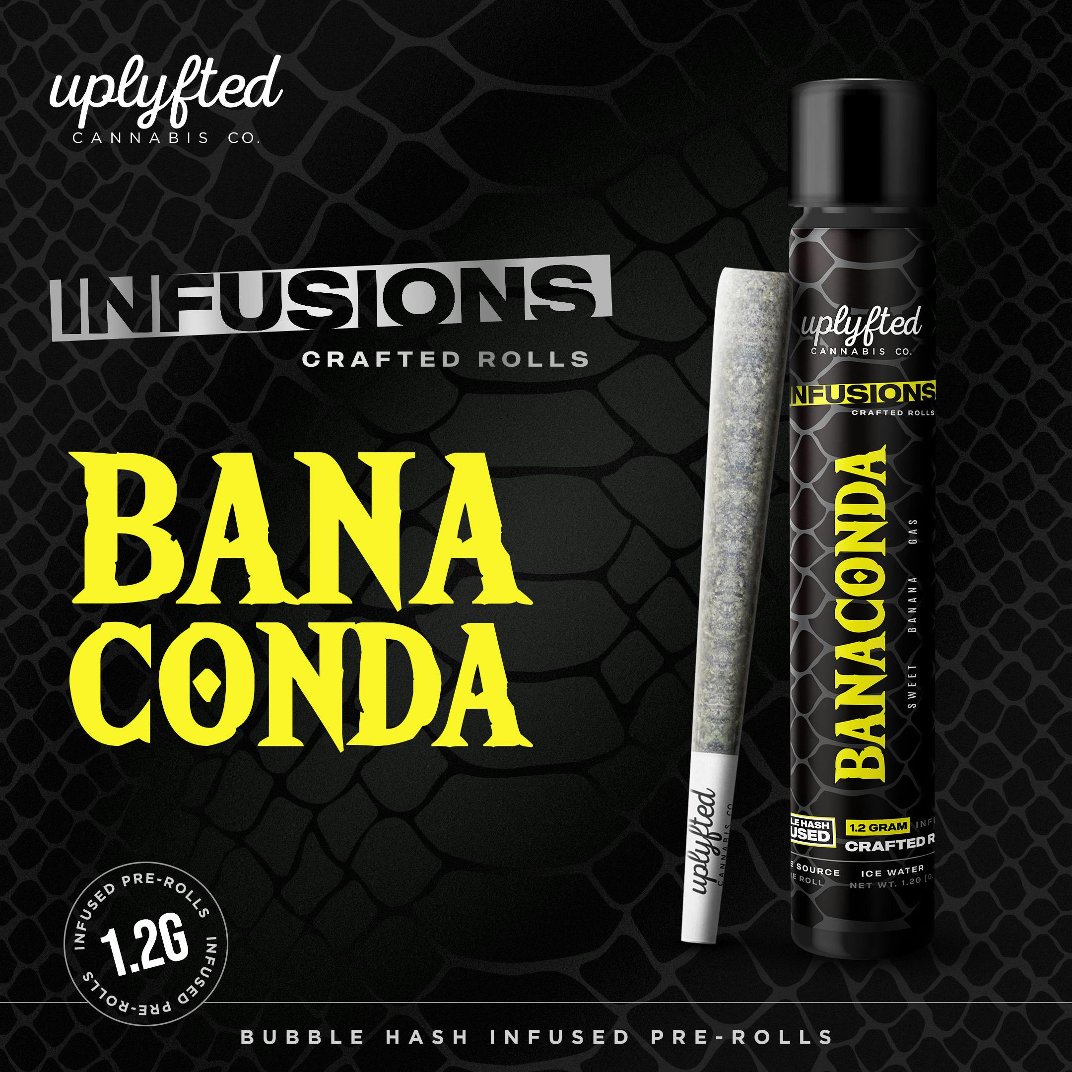 1.2g Bubble Hash Infused Pre-Roll - Banaconda by Uplyfted Cannabis Co
