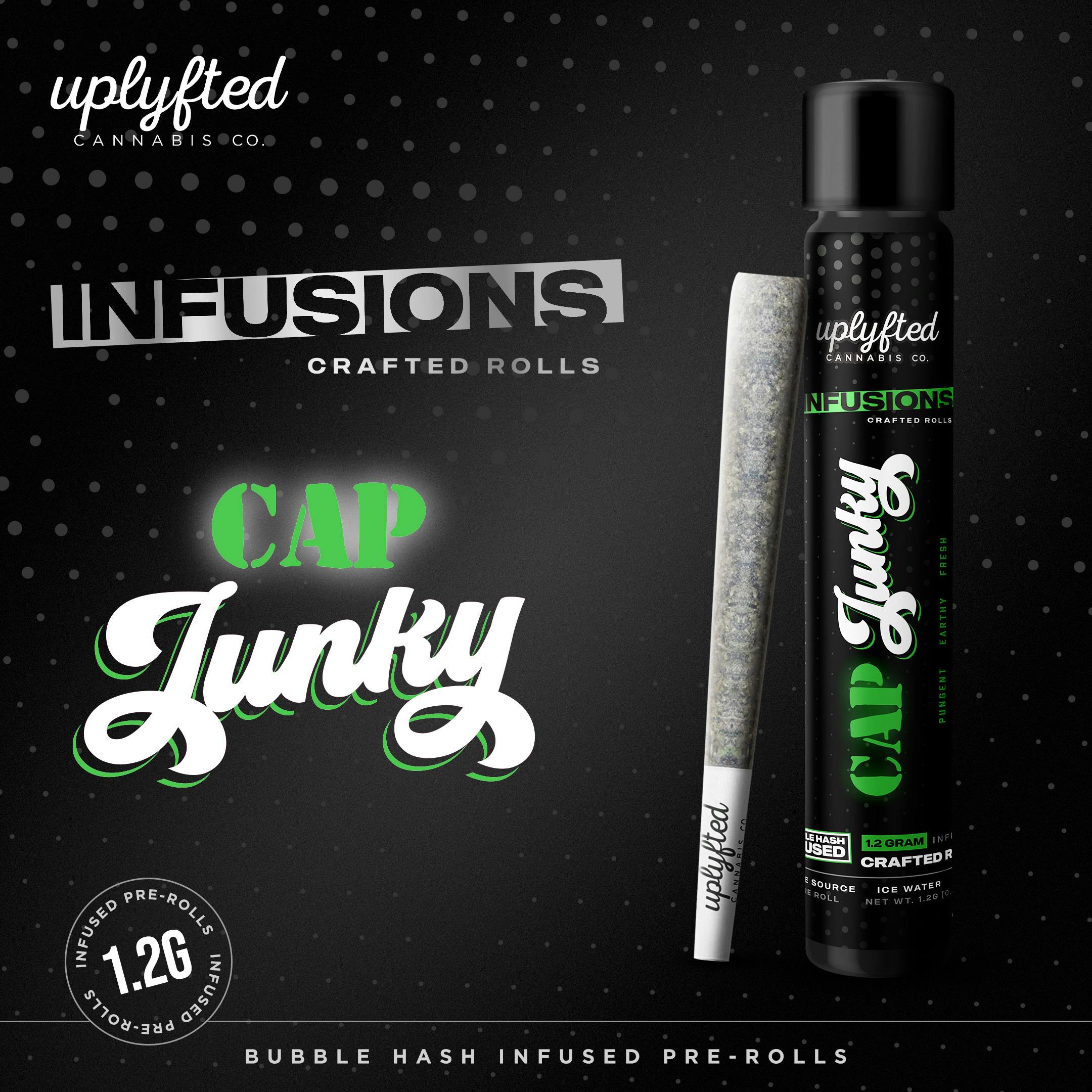 1.2g Bubble Hash Infused Pre-Roll - Cap Junky by Uplyfted Cannabis Co