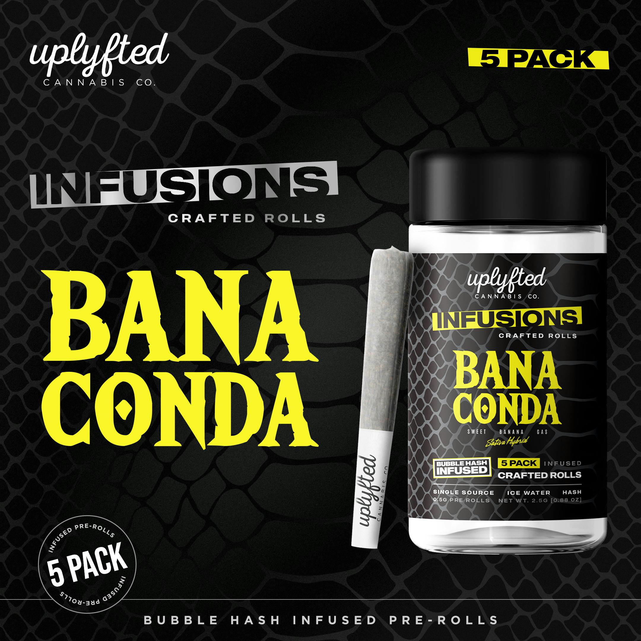 Banaconda | Bubble-Hash Infused Minis | 0.5g each | 5pk