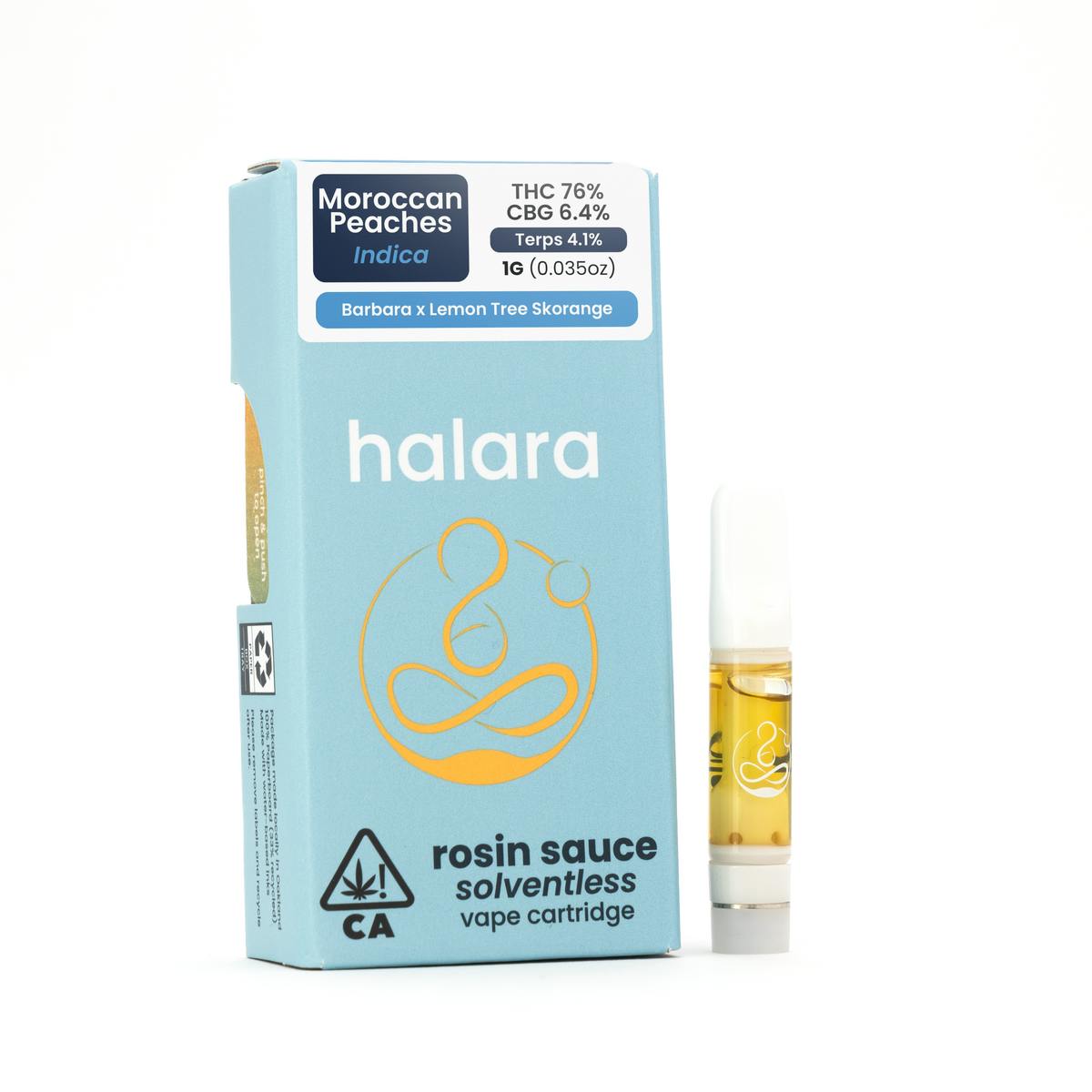 Solventless Rosin Sauce - Moroccan Peaches 1G Cartridge - Halara