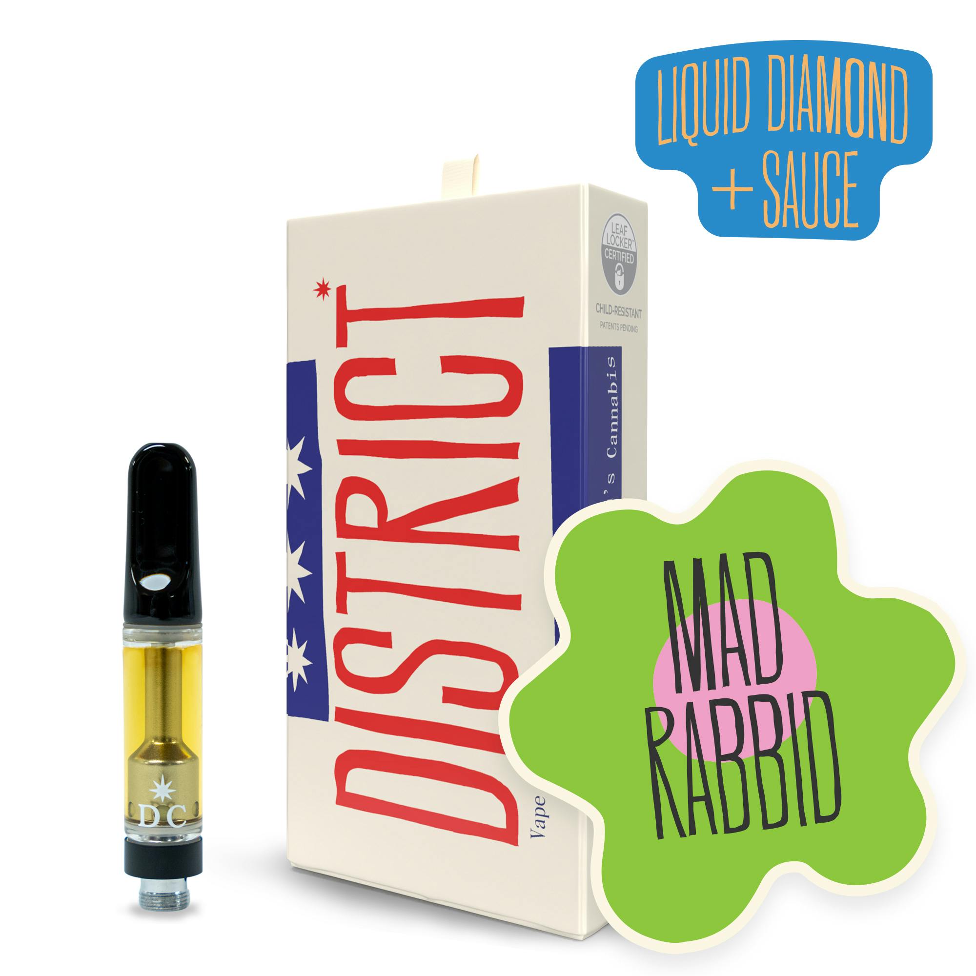 Mad Rabbid Liquid Diamonds and Sauce Cartridge - District Cannabis