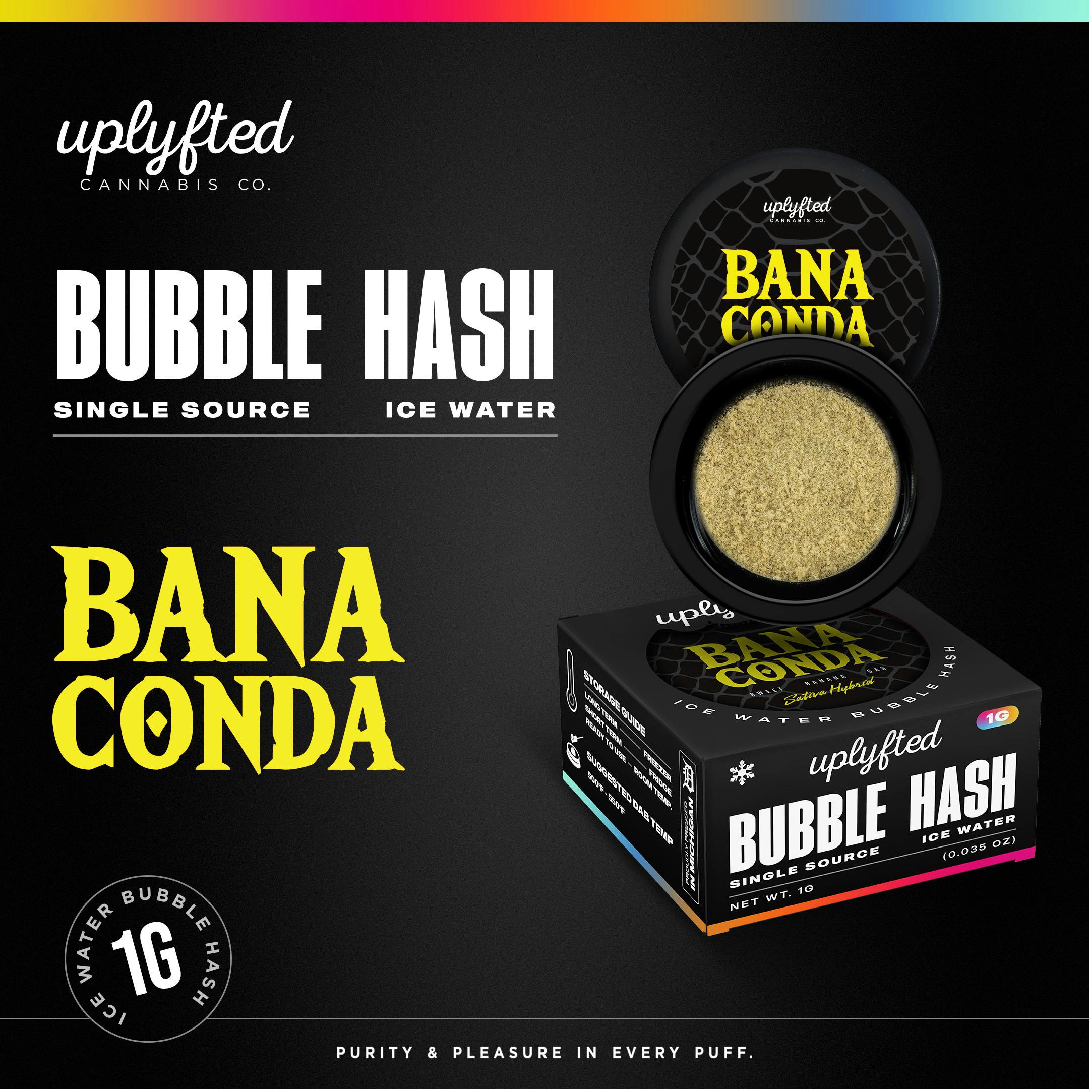 1g Bubble Hash Concentrate - Banaconda by Uplyfted Cannabis Co