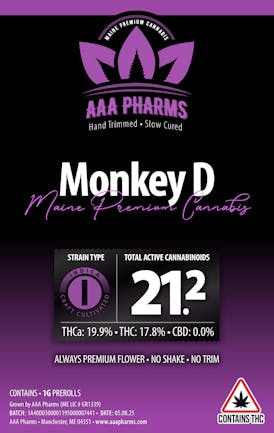 Monkey D - 1g Pre Roll
