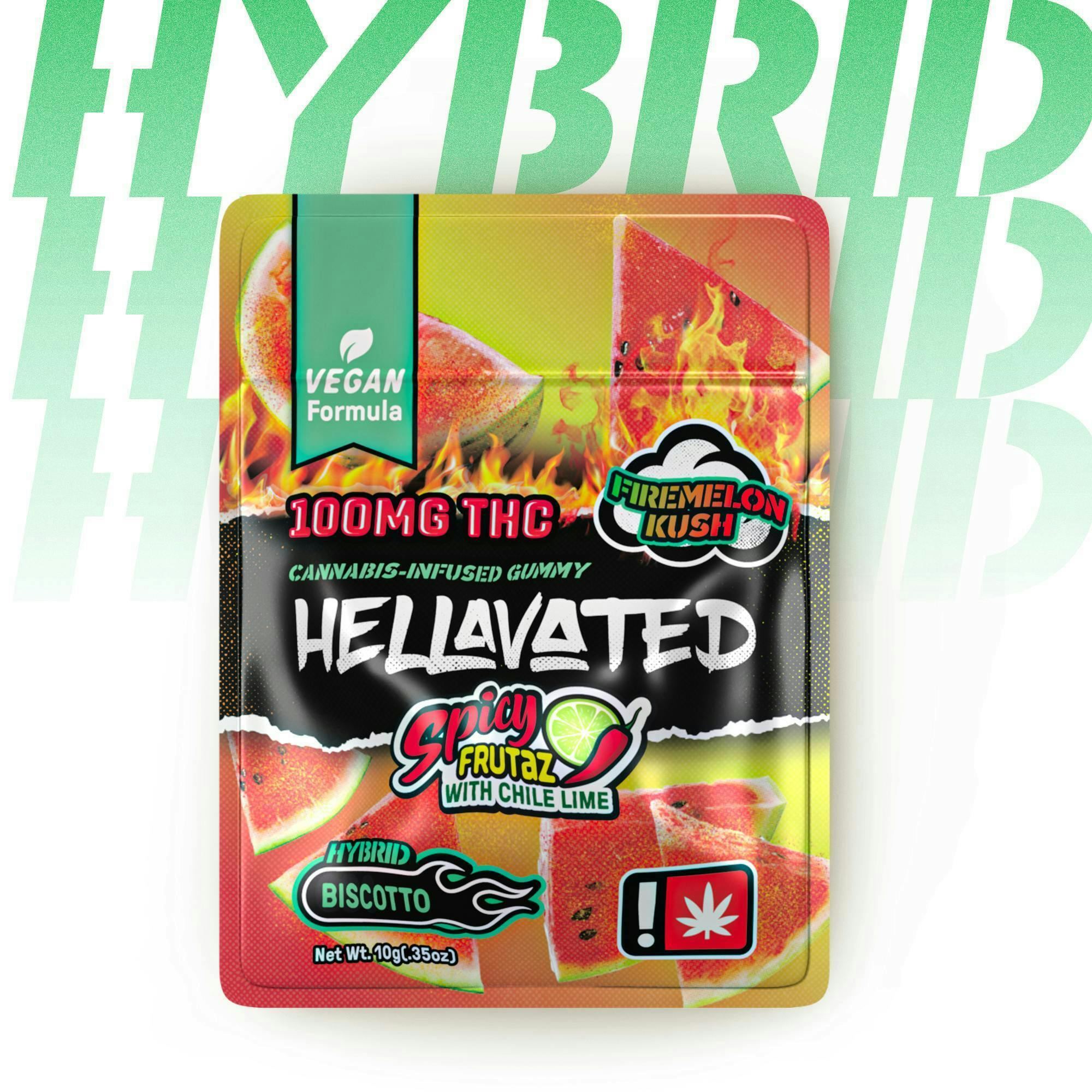 Hellavated: Firemelon Kush Spicy Frutaz Gummiez
