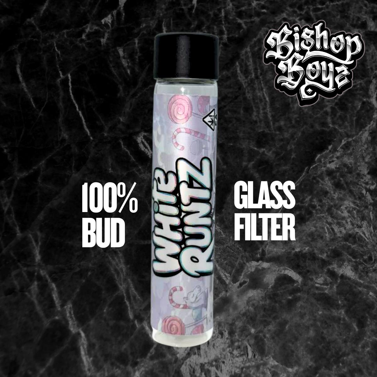 Bishop Boyz 2g All Bud Preroll w/ Glass Tip White Runtz