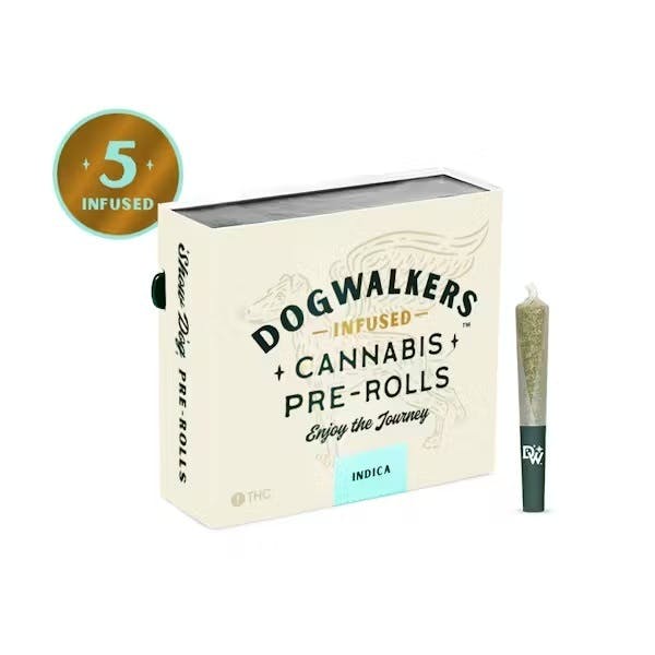 Dogwalkers Animal Face 5 Pack Mini Show Dogs Infused Pre Rolls .45g by Dogwalkers