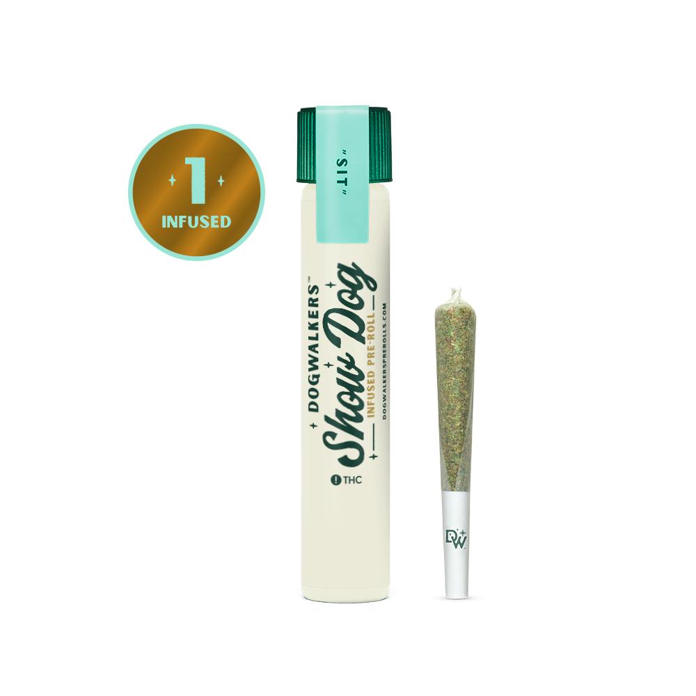 Dogwalkers Animal Face Show Dog Infused Pre Roll 1g at Noire Weed Dispensary Maplewood